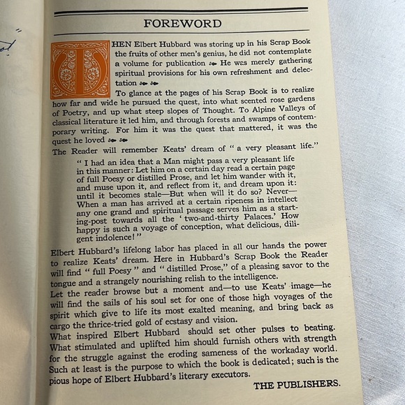 ELBERT HUBBARD’S SCRAP HARDCOVER BOOK 1923 VINTAGE / ANTIQUE 100 YEARS OLD - Picture 9 of 16